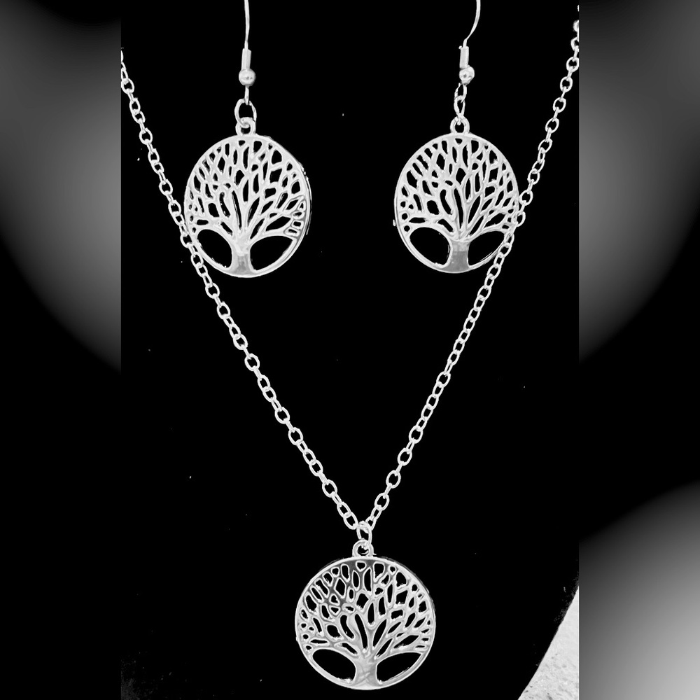 Tree of life necklace and earring set $30